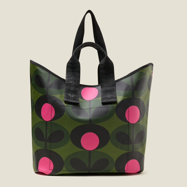 Orla Kiely Carryall Large Tote Bag - Oval Stem Forest