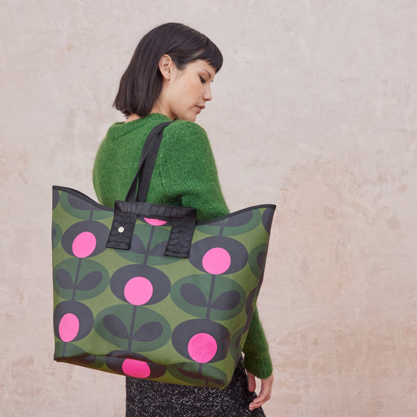 orla kiely Carryall Large Tote Bag - Oval Stem Forest