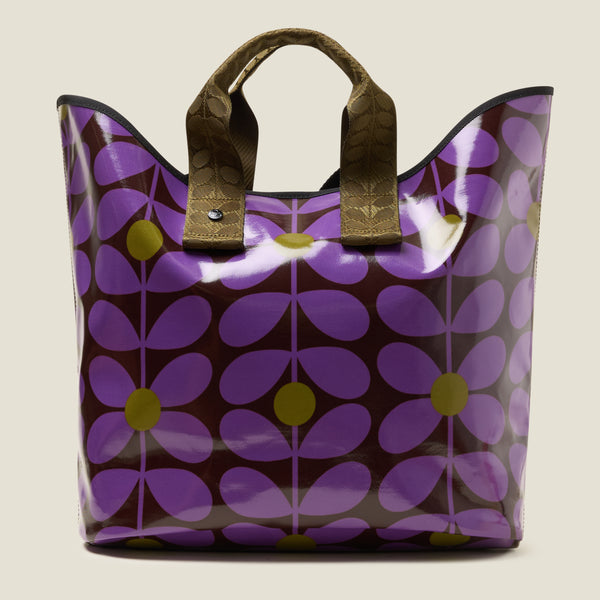 Orla Kiely Carryall Large Tote Bag - Sixties Stem Orchid