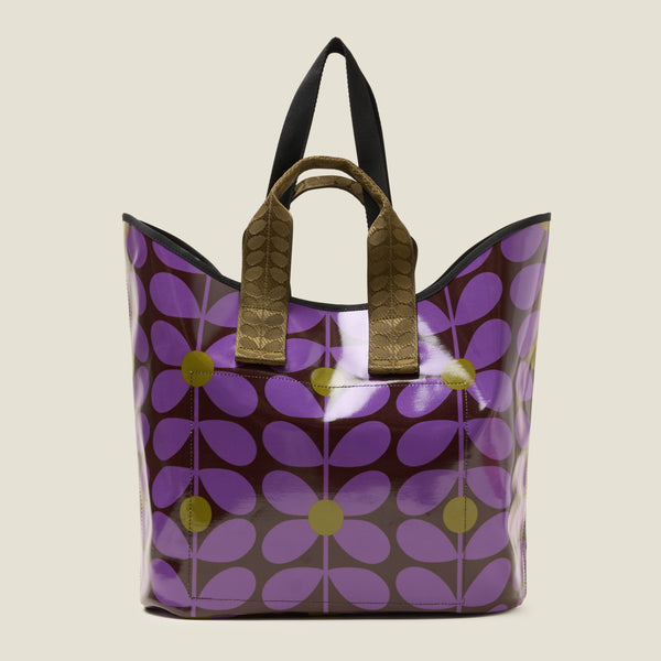 Orla Kiely Carryall Large Tote Bag - Sixties Stem Orchid