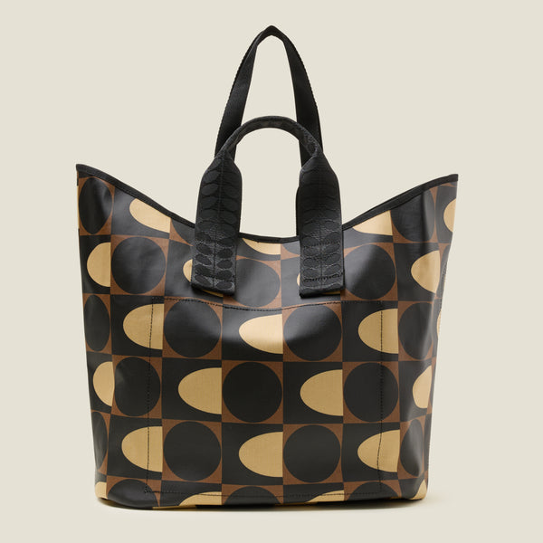 Orla Kiely Carryall Large Tote Bag - Spot Square Mocha