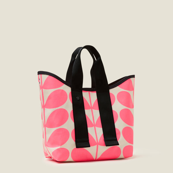 Orla Kiely Carrysmall Basic Tote - Solid Stem Neon Pink