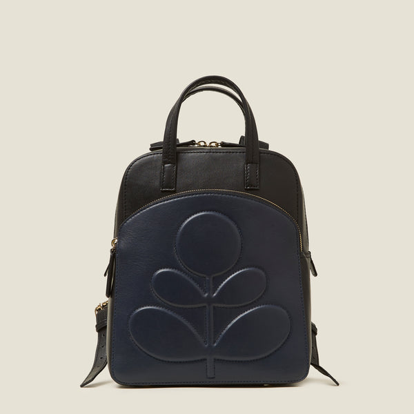 orla kiely Emilia Petite Backpack - Embossed Stem Black