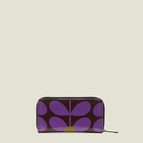 orla kiely Forget Me Not Big Wallet - Sixties Stem Orchid