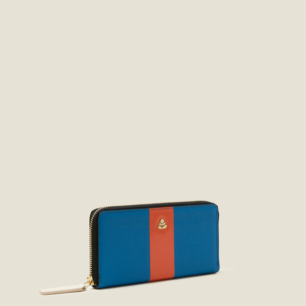 Orla Kiely Forget Me Not Wallet - Colour Block True Blue