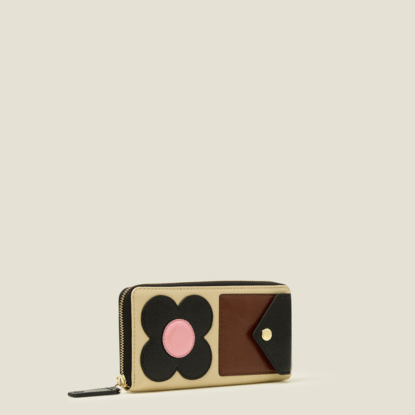 Orla Kiely Forget Me Not Wallet - Flower Applique Multi