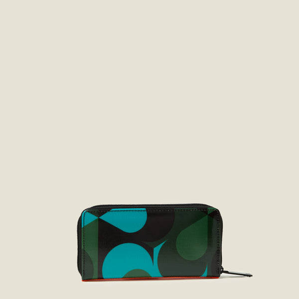 Orla Kiely Forget Me Not Wallet - Kaleidoscope Emerald