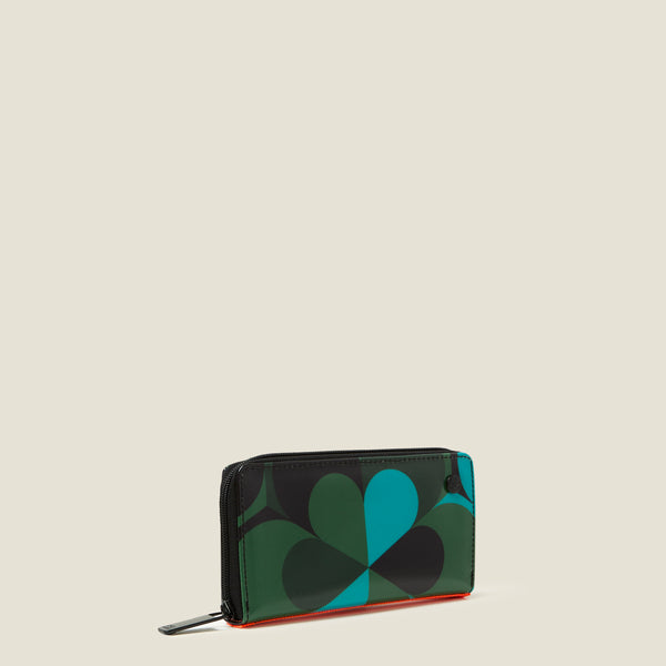 Orla Kiely Forget Me Not Wallet - Kaleidoscope Emerald