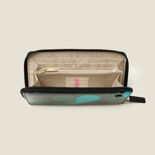Orla Kiely Forget Me Not Wallet - Kaleidoscope Emerald