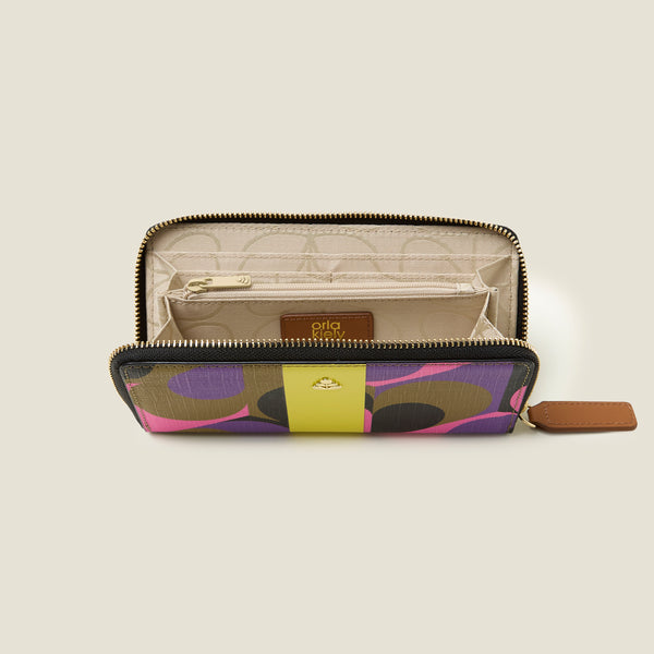 Orla Kiely Forget Me Not Wallet - Kaleidoscope Violet