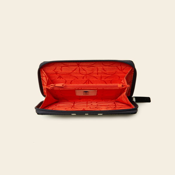 Orla Kiely Forget Me Not Wallet - Linear Stem Liquorice