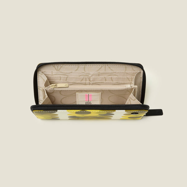 Orla Kiely Forget Me Not Wallet - Retro Flower Yellow