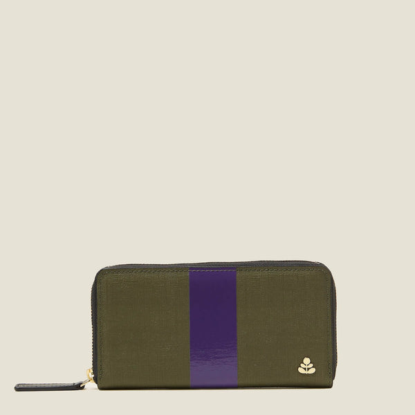 orla kiely Forget Me Not Wallet - Shiny Stripe Spruce Purple