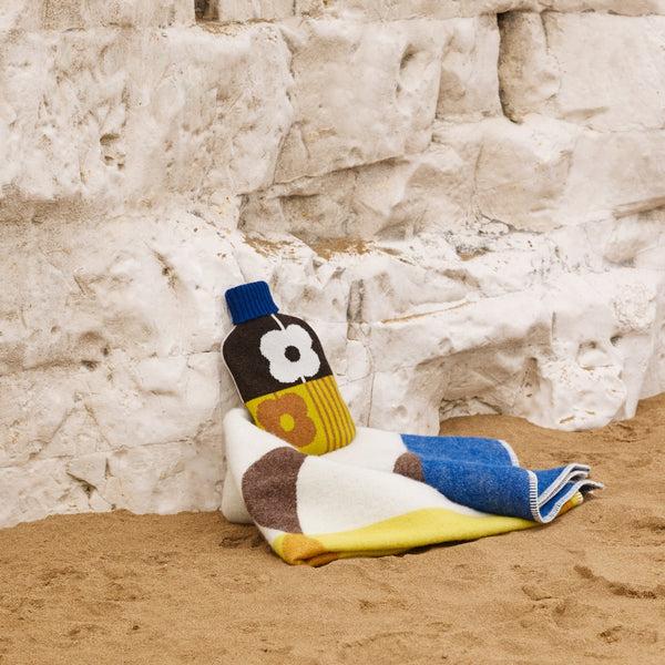 orla kiely Hot Water Bottle Cover - Abacus Chocolate Sunflower