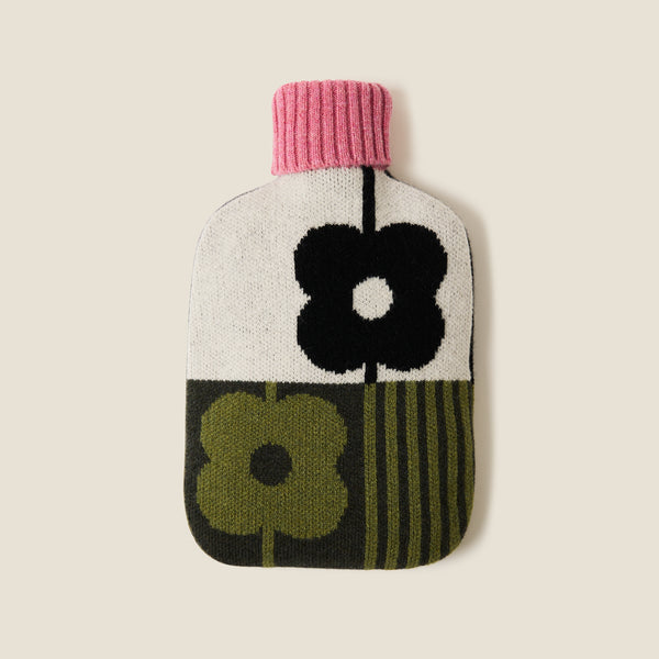 Orla Kiely Hot Water Bottle Cover - Abacus Midnight Moss