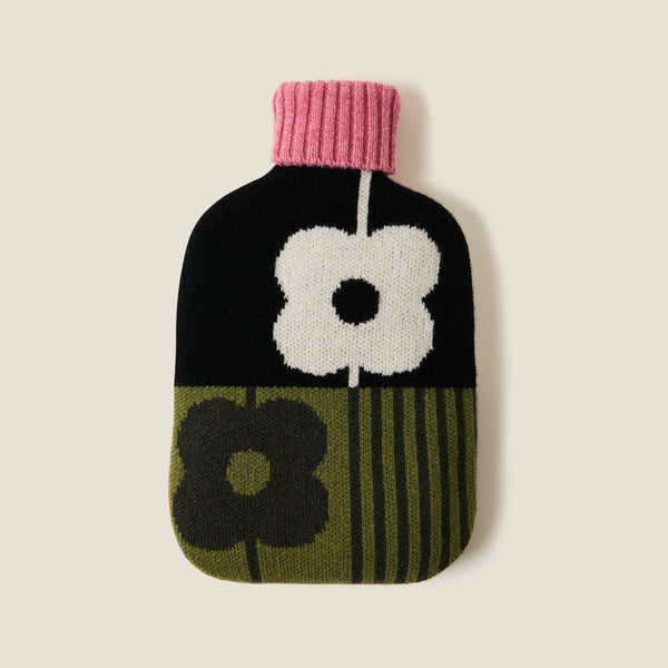 Orla Kiely Hot Water Bottle Cover - Abacus Midnight Moss