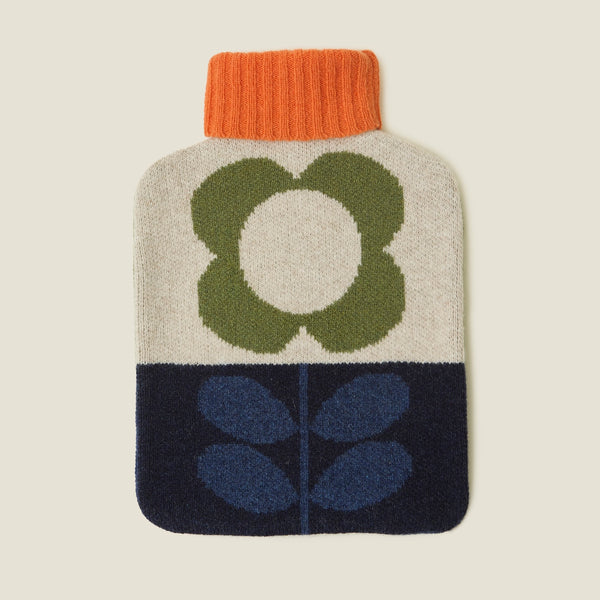 Orla Kiely Hot Water Bottle Cover - Flower Stem Midnight