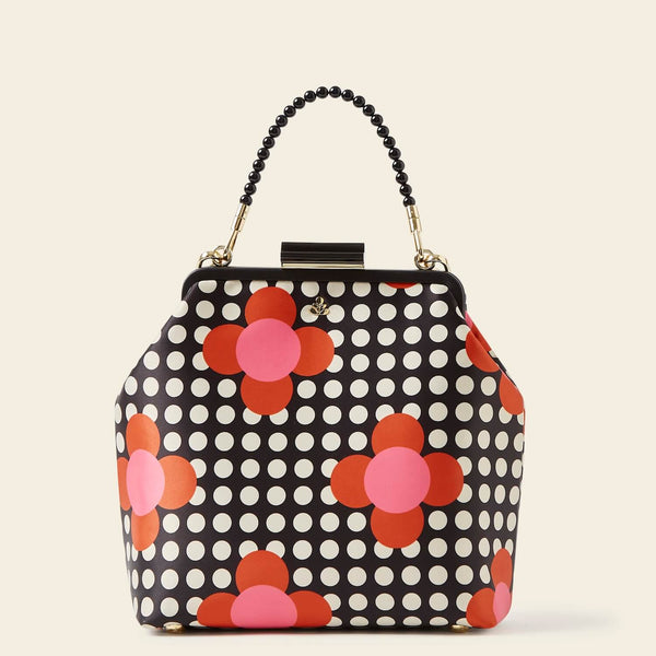 orla kiely Jenny D Handbag - Fuchsia Flower Polka Dot