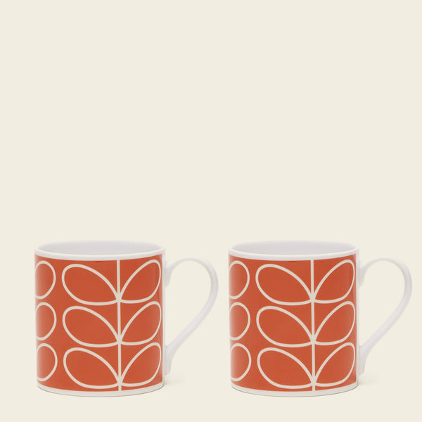 orla kiely Large Mug Set of 2 - Linear Stem Poppy Seconds