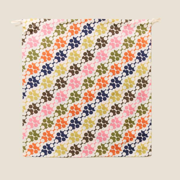 Orla Kiely Layered Flower Leather Key Ring - Flower Applique Cream