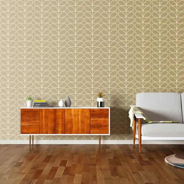 orla kiely Linear Stem Stone Wallpaper - 52cm x 10m ROW