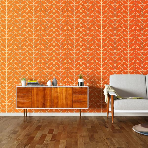 orla kiely Linear Stem Tomato Wallpaper - 52cm x 10m ROW