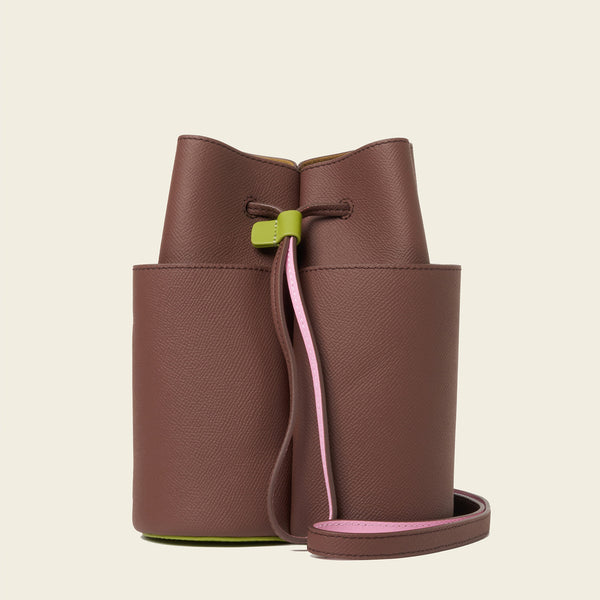 orla kiely Medium Flower Petal Leather Crossbody Bag - Dark Brown