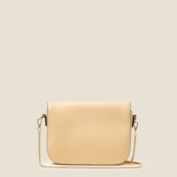 Orla Kiely Mini Eclipse Leather Crossbody Bag - Flower Applique Cream
