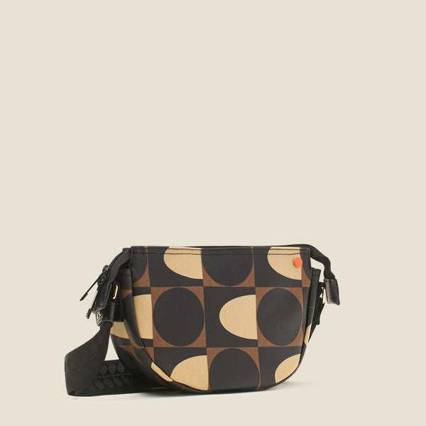 Orla Kiely Mini Rounder Crossbody - Spot Square Mocha