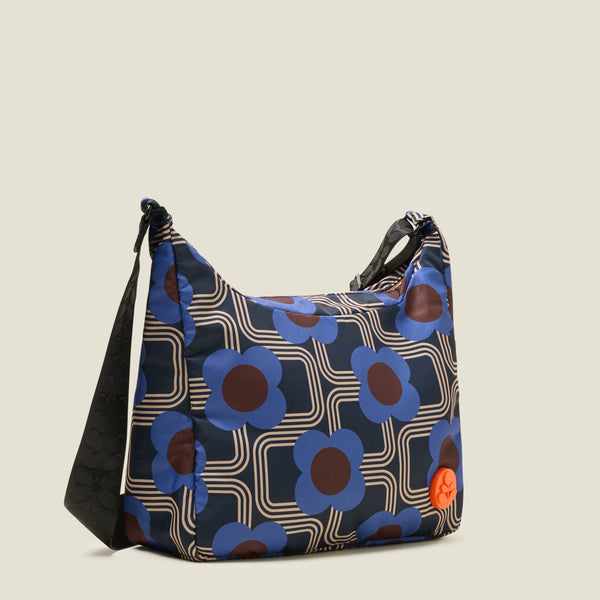 Orla Kiely Area Hobo Bag - Electric Flora Cobalt