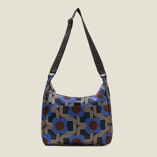 Orla Kiely Area Hobo Bag - Electric Flora Cobalt