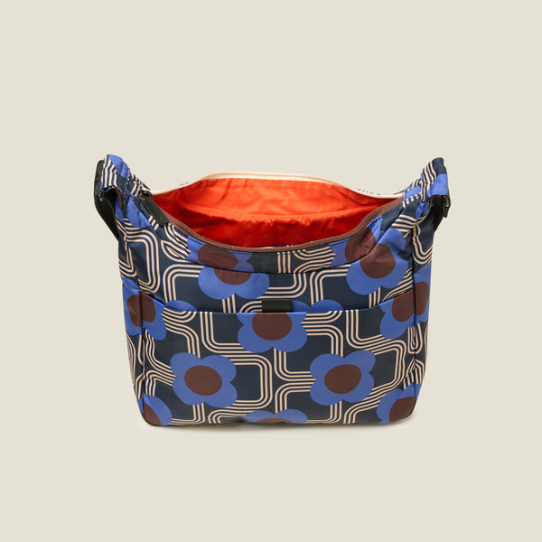 Orla Kiely Area Hobo Bag - Electric Flora Cobalt