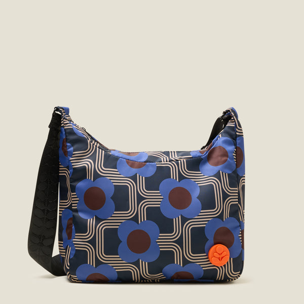 orla kiely Area Hobo Bag - Electric Flora Cobalt
