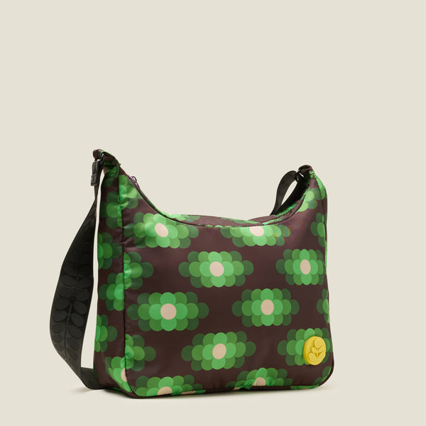 Orla Kiely Area Hobo Bag - Flower Haze Neon Green