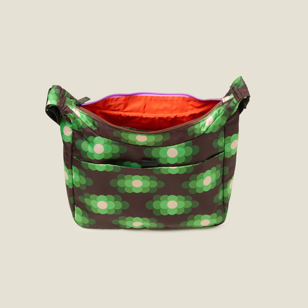 Orla Kiely Area Hobo Bag - Flower Haze Neon Green