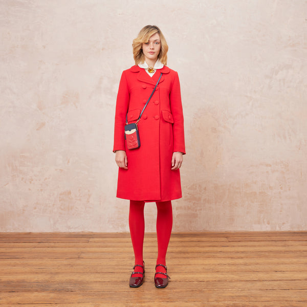 Orla Kiely Ariel Phone Case - Embossed Stem Navy