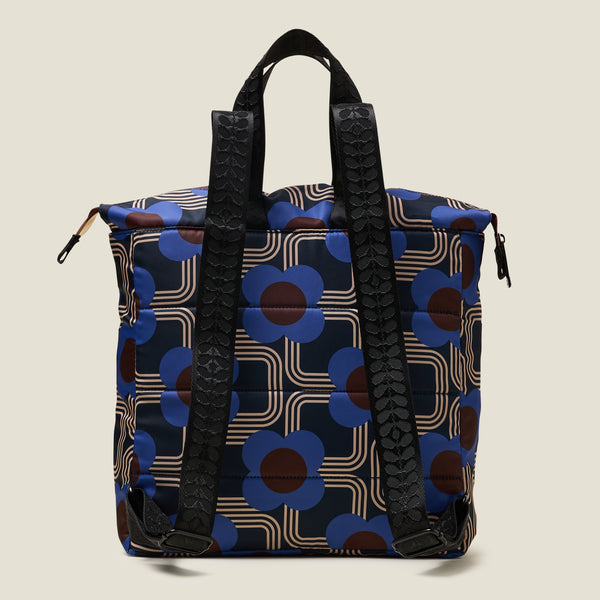 Orla Kiely Axis Backpack - Electric Flora Cobalt