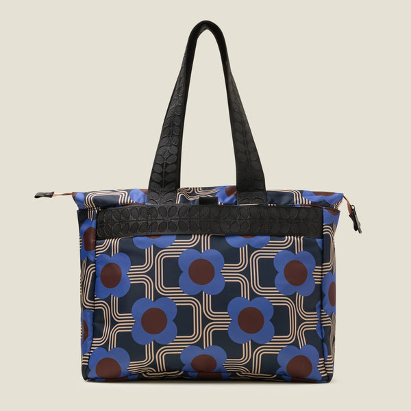 Orla Kiely Axis Tote Bag - Electric Flora Cobalt