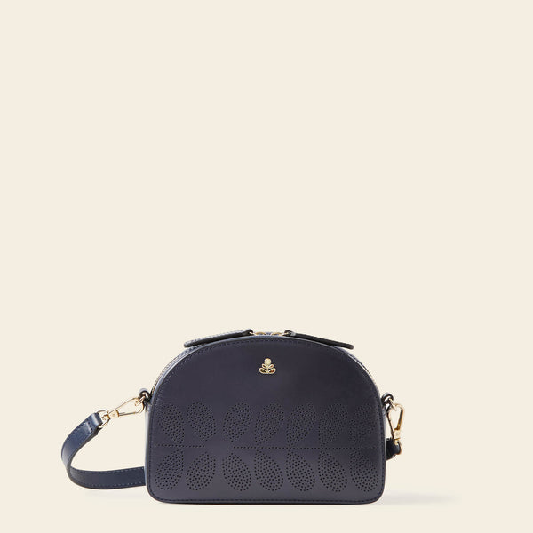 Orla Kiely Babaluna Crossbody - Navy Punched Flower