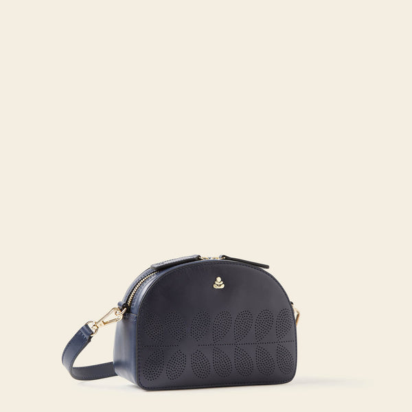 Orla Kiely Babaluna Crossbody - Navy Punched Flower