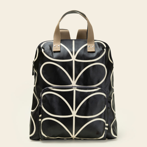 orla kiely Bestie Backpack - Linear Stem Liquorice