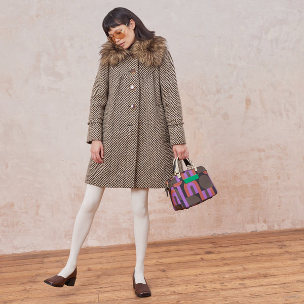 Orla Kiely Block Medium Handbag - Circle Line