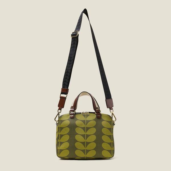 Orla Kiely Block Medium Handbag - Solid Stem Olive