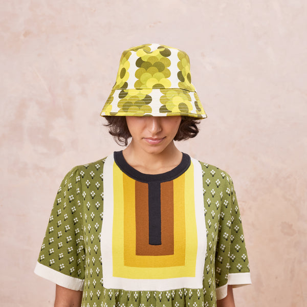 Orla Kiely Bucket Hat - Retro Flower Yellow