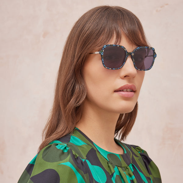 Orla Kiely Camellia Sunglasses - Full Bloom Azure
