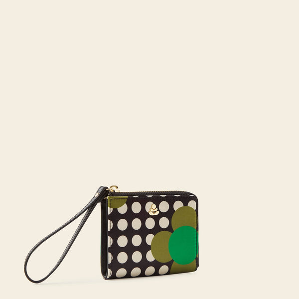 Orla Kiely Carla Zip Purse - Jewel Flower Polka Dot