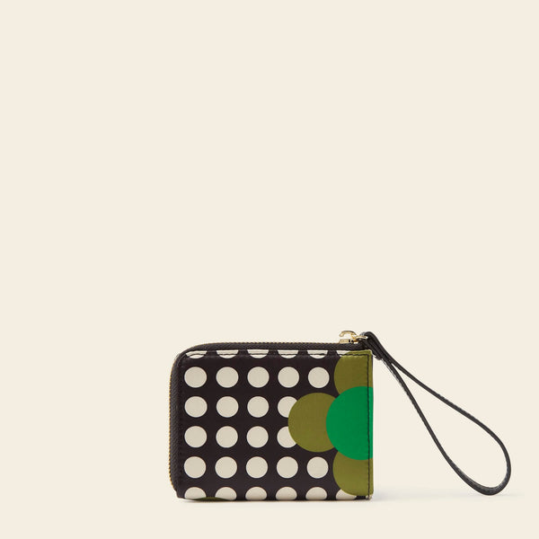 Orla Kiely Carla Zip Purse - Jewel Flower Polka Dot