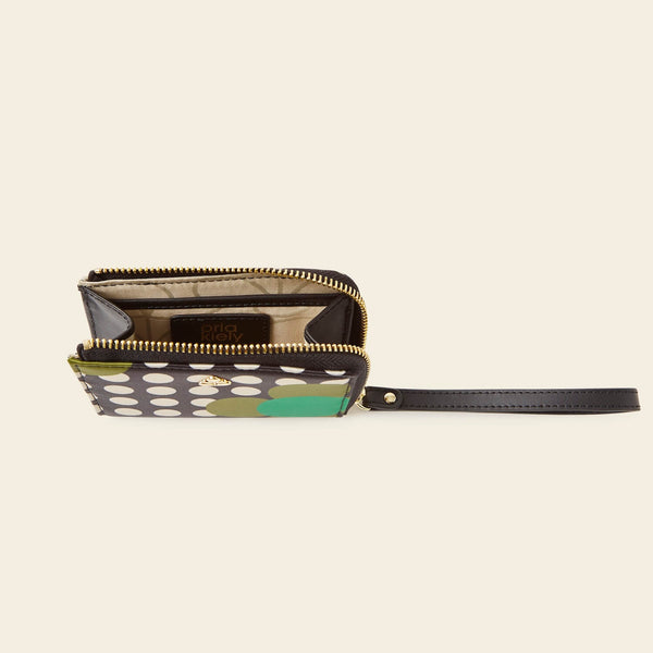 Orla Kiely Carla Zip Purse - Jewel Flower Polka Dot