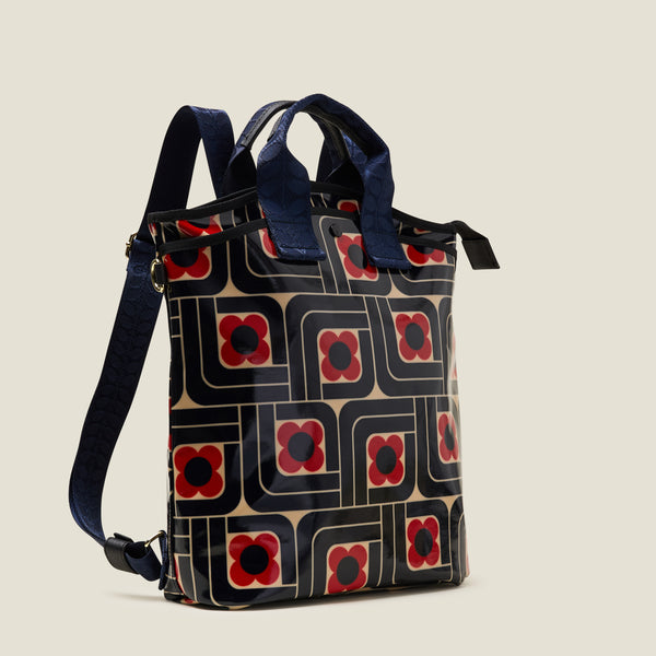 Orla Kiely Carry Backpack - Woodblock Ink