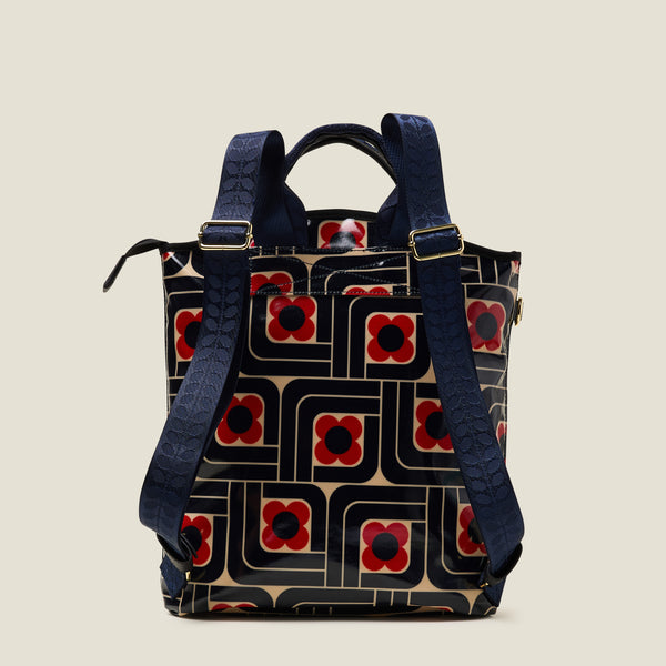 Orla Kiely Carry Backpack - Woodblock Ink
